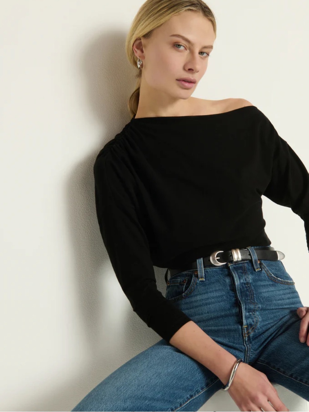 Nation $125 Pietra Off Shoulder Top in Night Sky - Picture 4 of 5